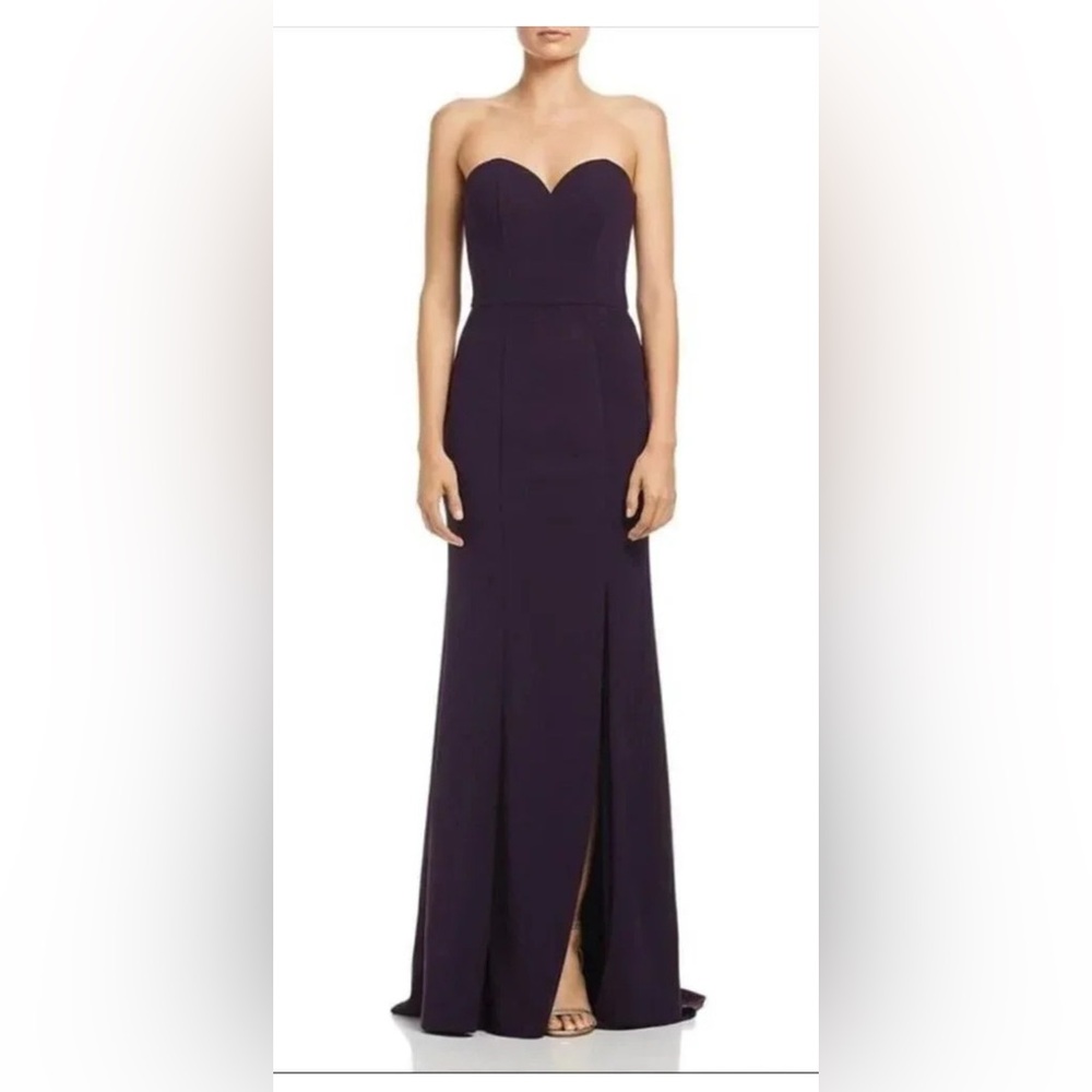 Bariano Dark Purple Evening Gown